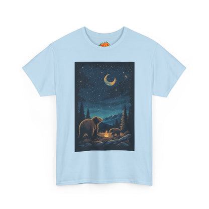 Grizzly Bear with Cub Night Scene T-Shirt