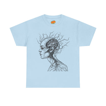 Anatomy Line Drawing Face Graphic Art Tee Shirt