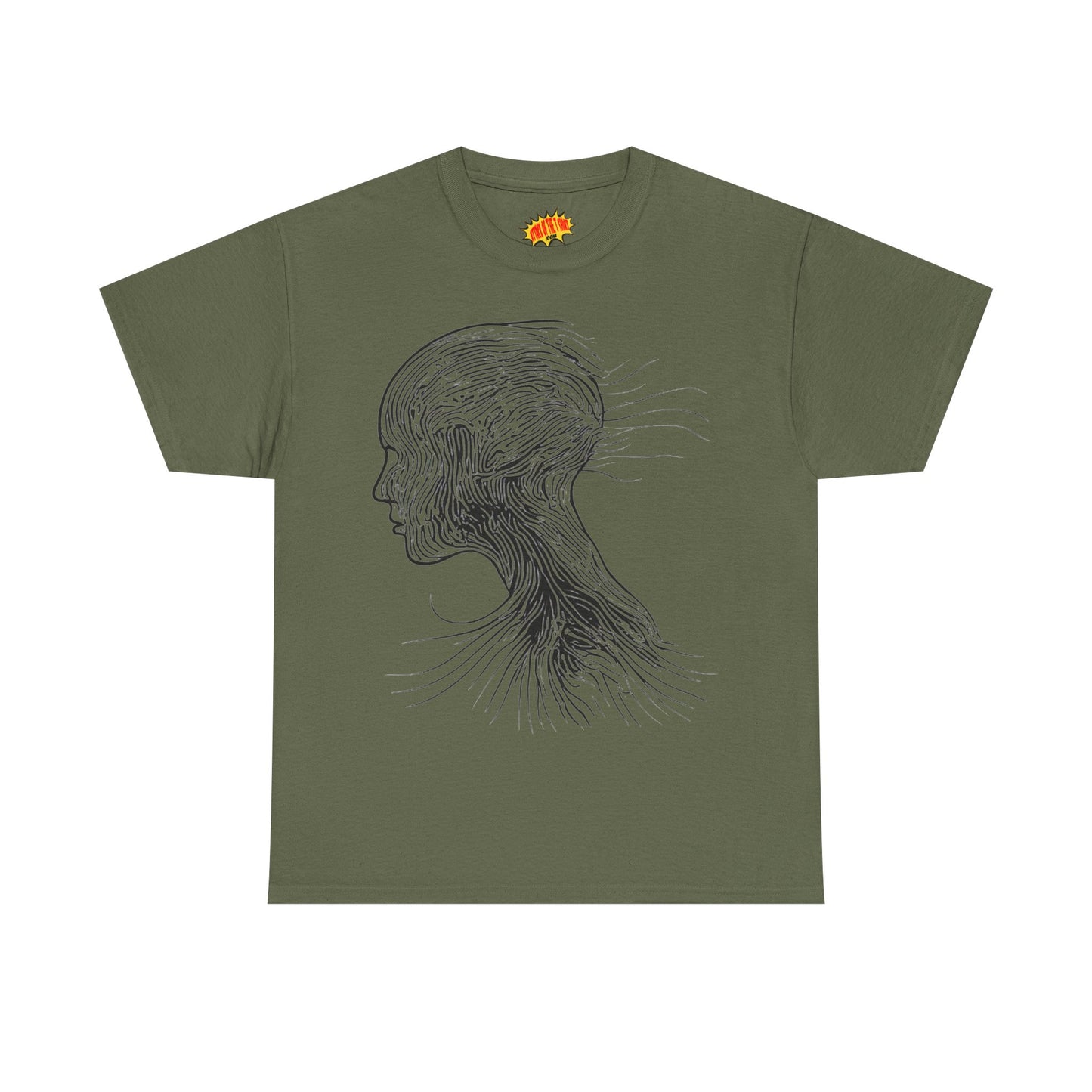 Face Silhouette Line Drawing Graphic Art Tee Shirt *Multiple Colors*