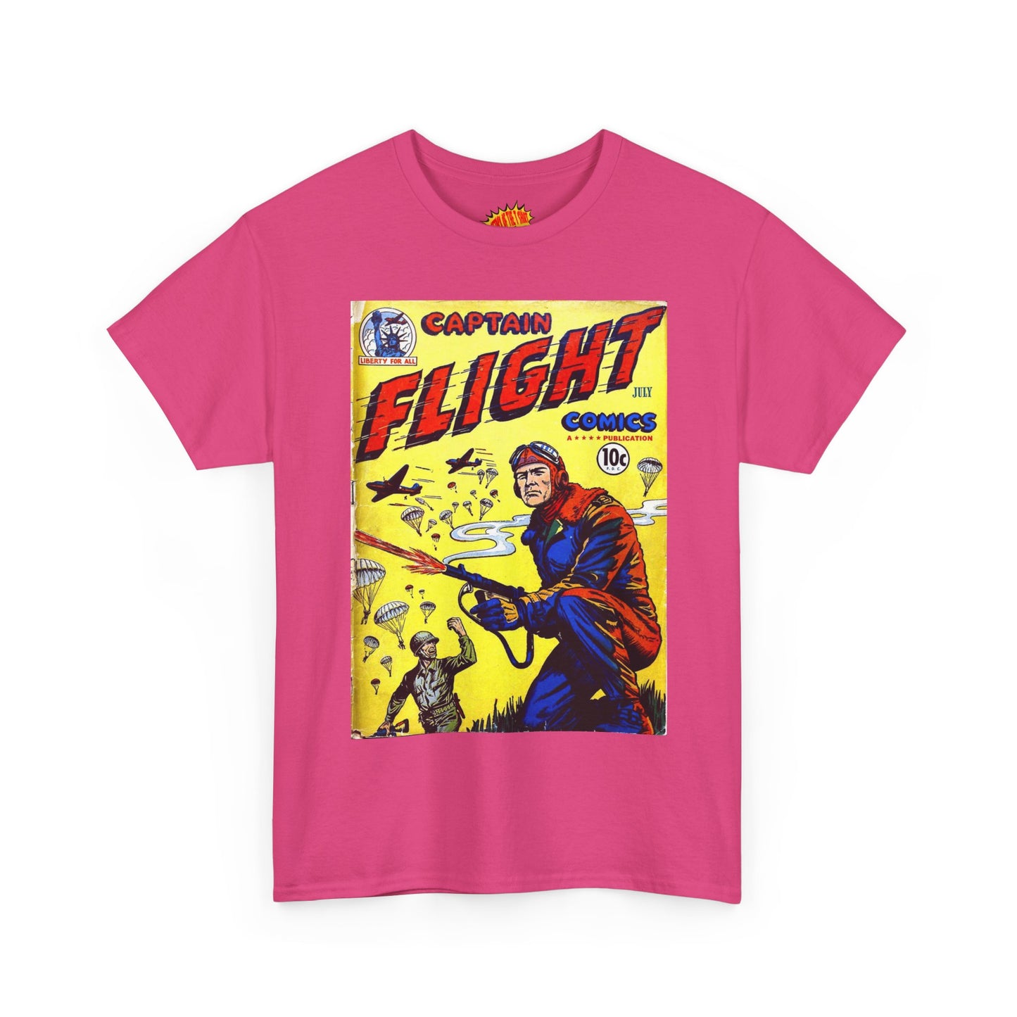 Captain Flight July Comic Tee Shirt *Multiple Colors*