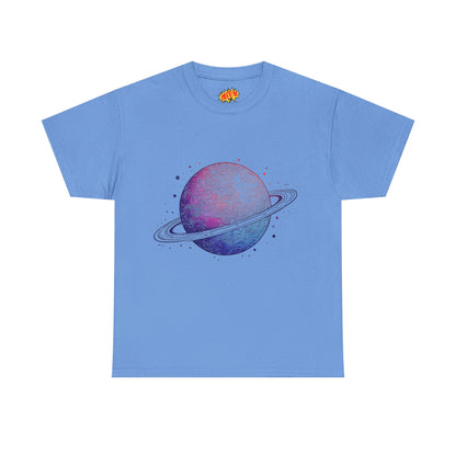 Space Art Ringed Planet Graphic Tee Shirt