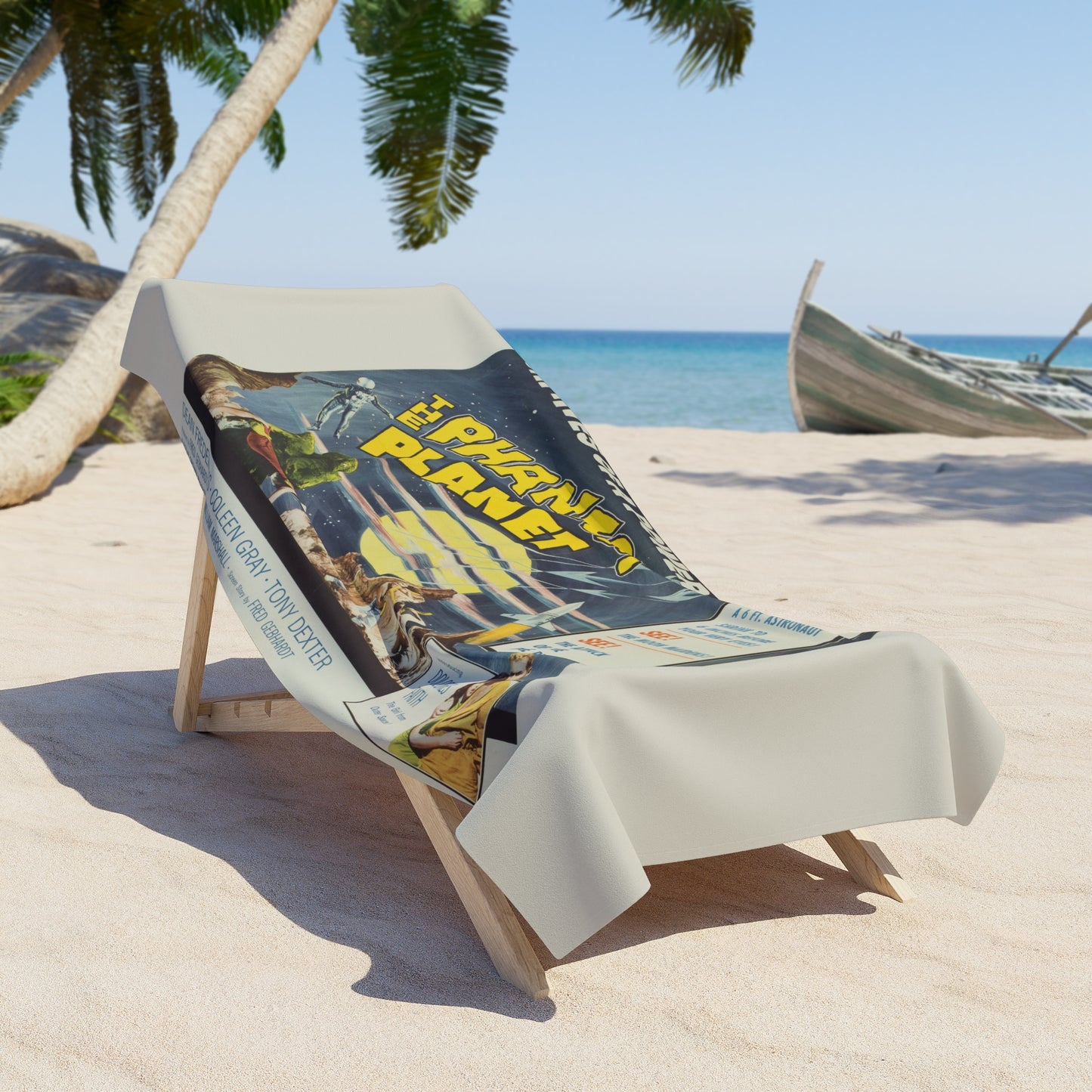 The Phantom Planet Movie Poster Art Beach Towel | Retro Sci-fi Movie Print