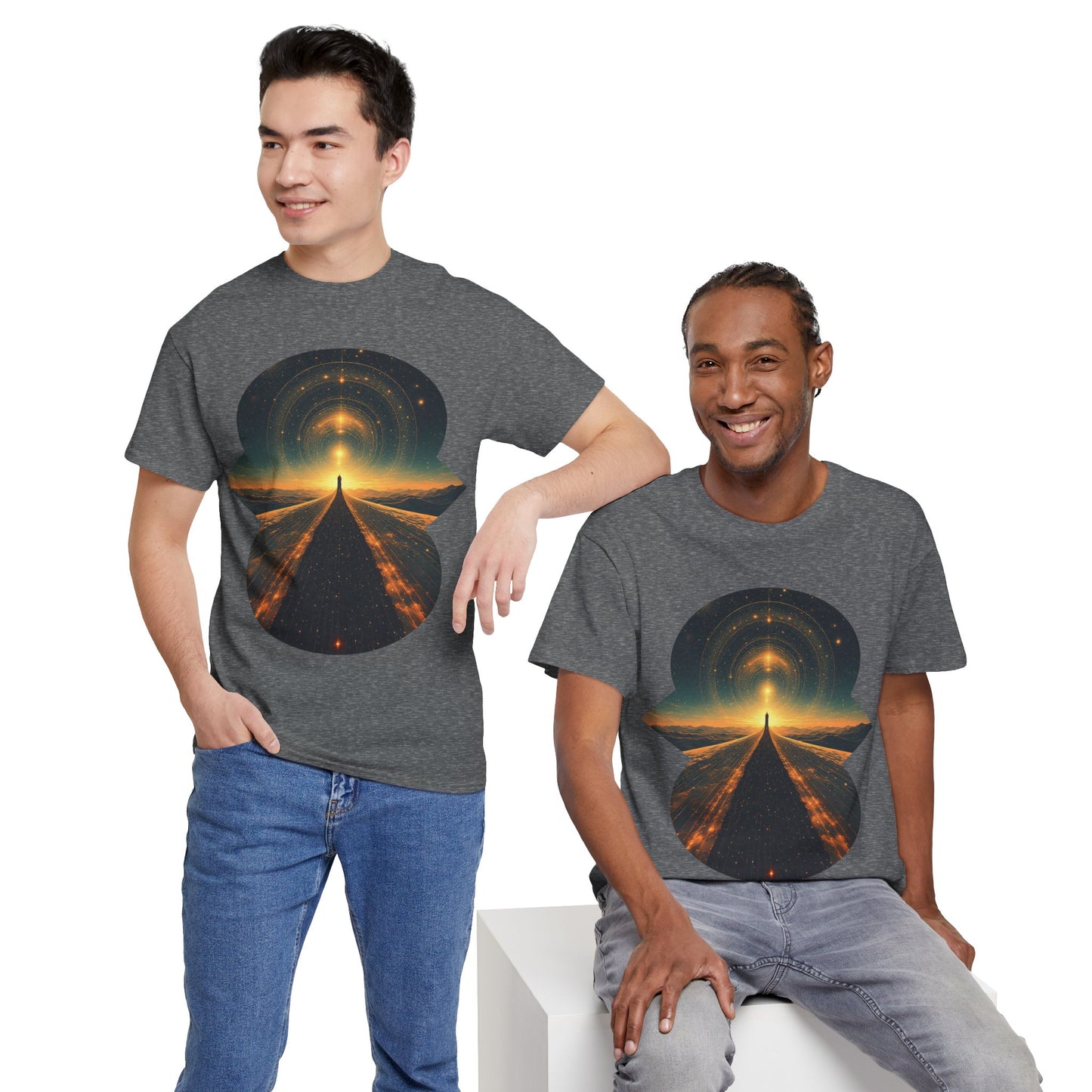 Cosmic Path Space Graphic Art Tee Shirt *Multiple Colors*