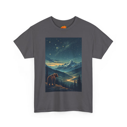 Mountain Bear Aurora Scene T-Shirt