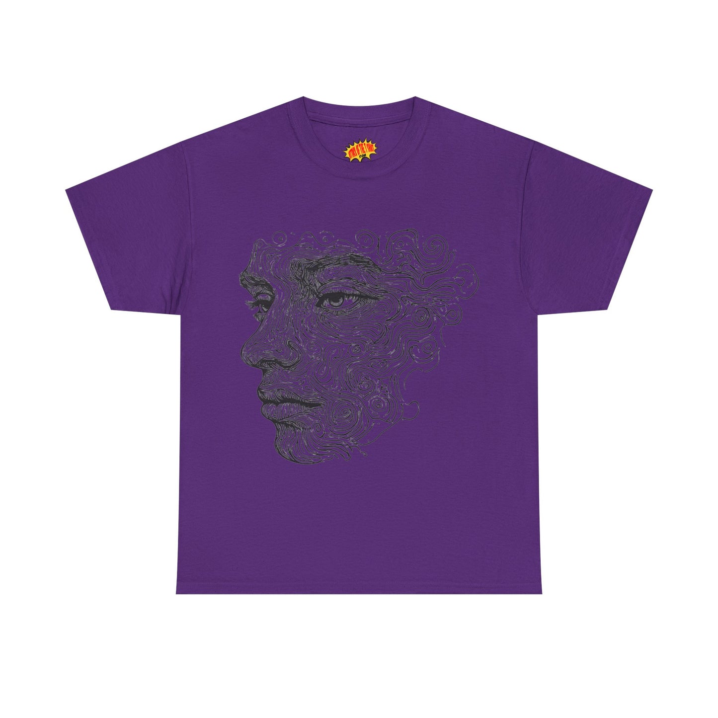 Human Face Silhouette Line Drawing Graphic Art Tee Shirt *Multiple Colors*