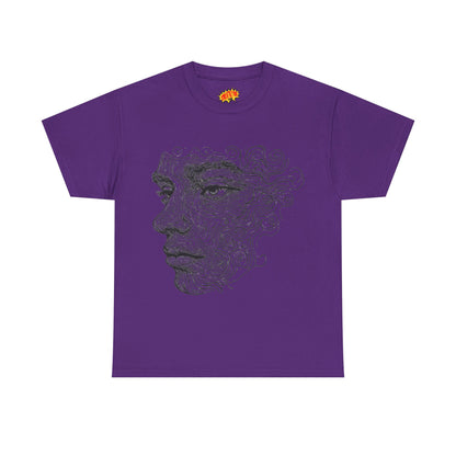 Human Face Silhouette Line Drawing Graphic Art Tee Shirt