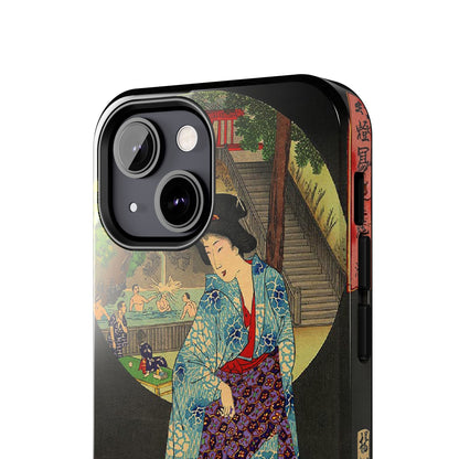 Oji Waterfall by Toyohara Chikanobu, 1890 iPhone Case *Many Sizes Available*