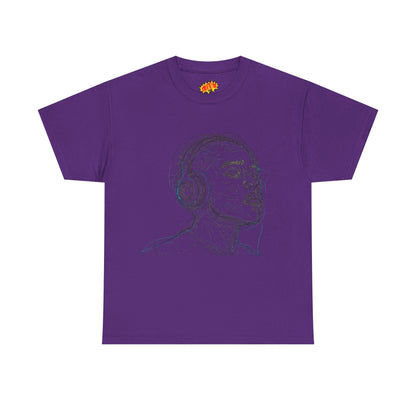 Line Drawing Portrait Graphic Music Art Tee Shirt