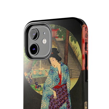 Oji Waterfall by Toyohara Chikanobu, 1890 iPhone Case *Many Sizes Available*