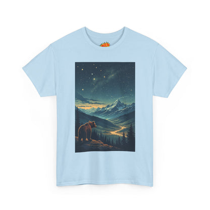 Mountain Bear Aurora Scene T-Shirt