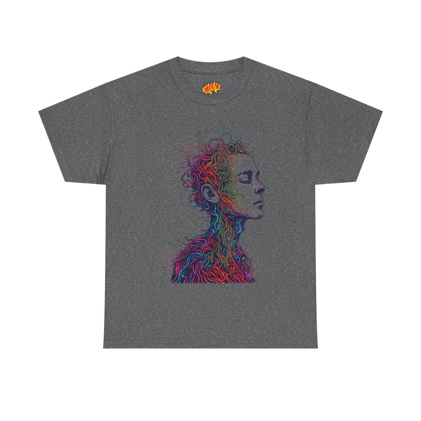 Multicolor Line Drawing Human Graphic Art Tee Shirt *Multiple Colors*
