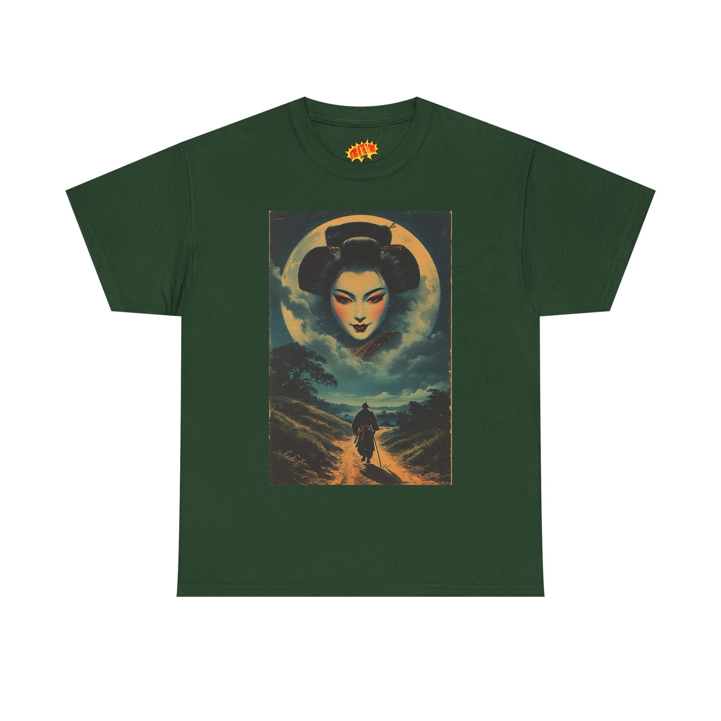 Walking Samurai w/Geisha Moon T-Shirt *Multiple Colors*