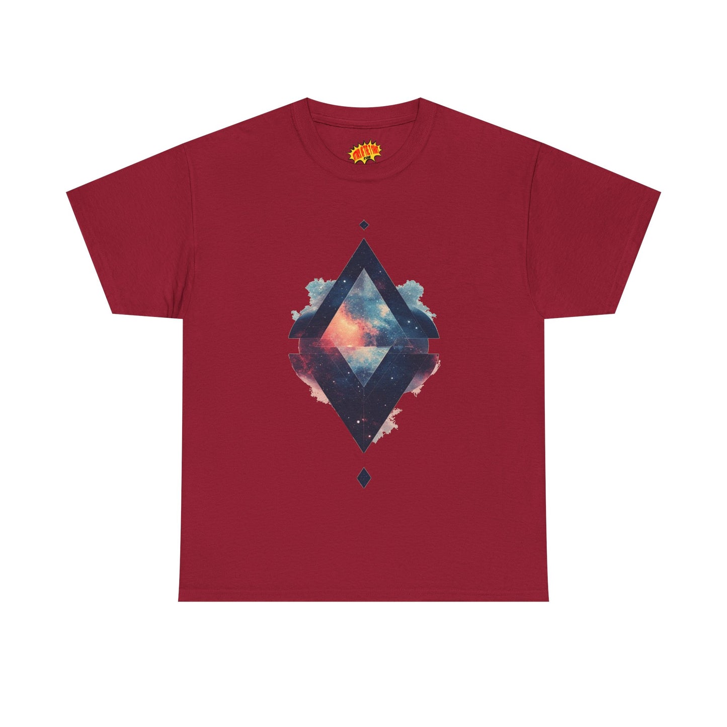 Split Diamond Shape Nebula Graphic Space Art Tee Shirt *Multiple Colors*