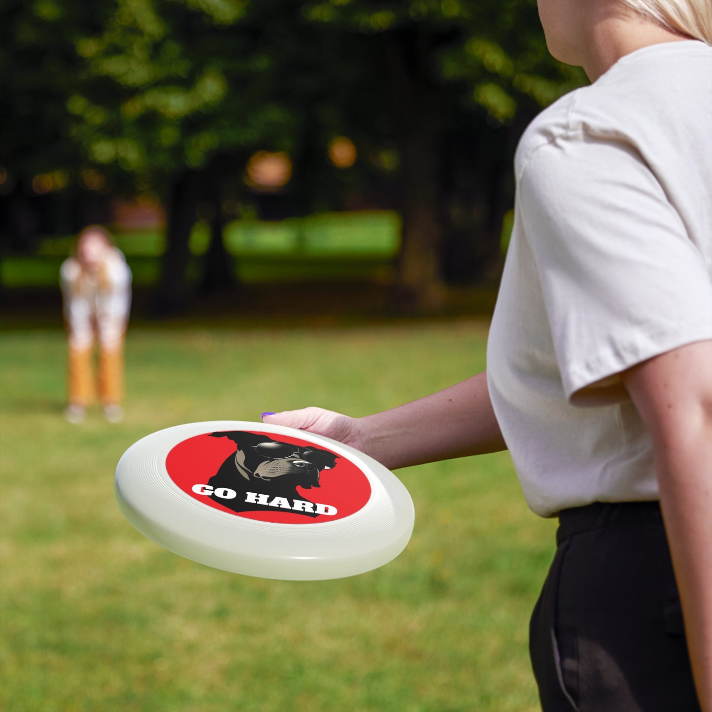 Dog with Sunglasses Frisbee