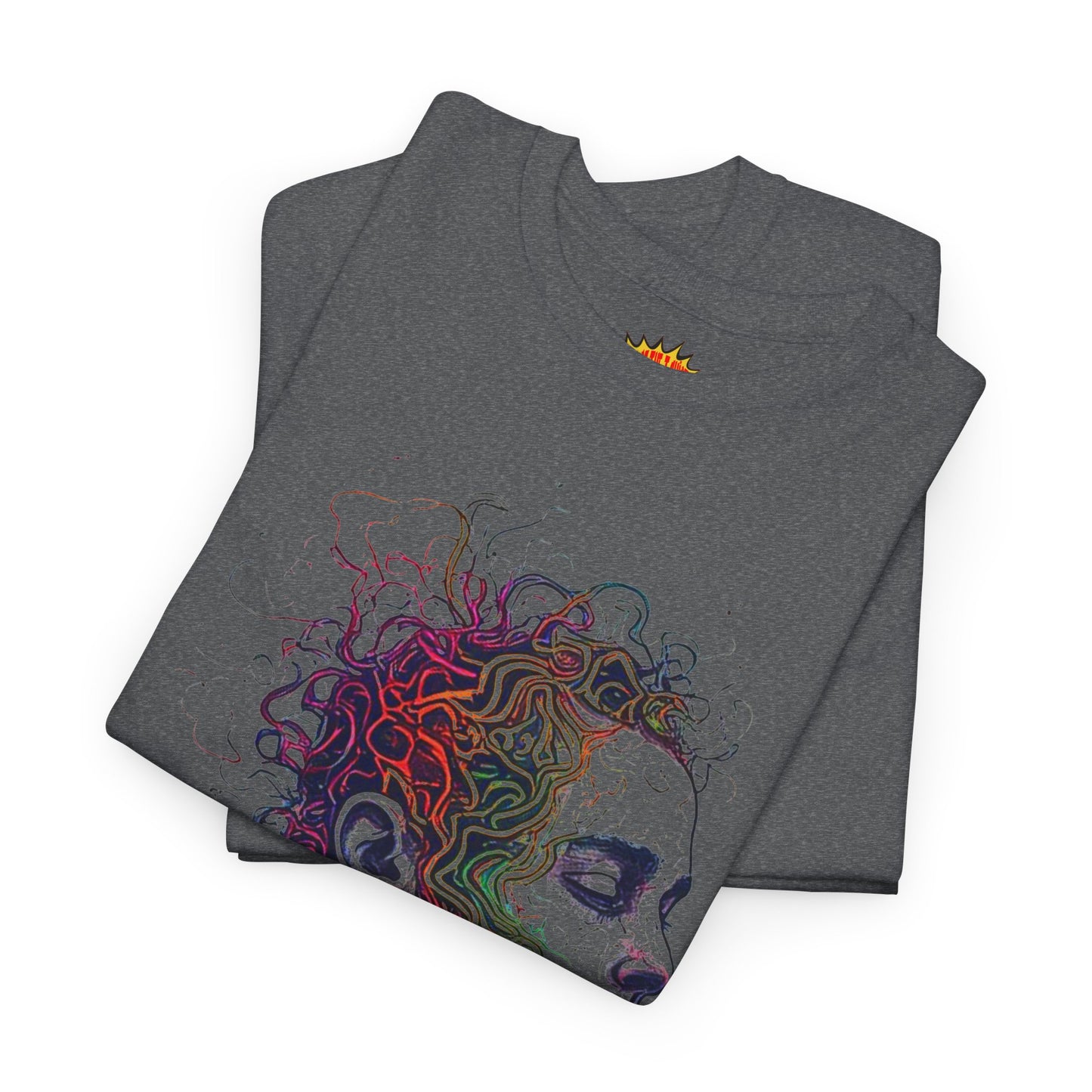 Multicolor Line Drawing Human Graphic Art Tee Shirt *Multiple Colors*