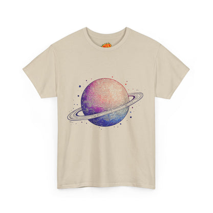 Space Art Ringed Planet Graphic Tee Shirt