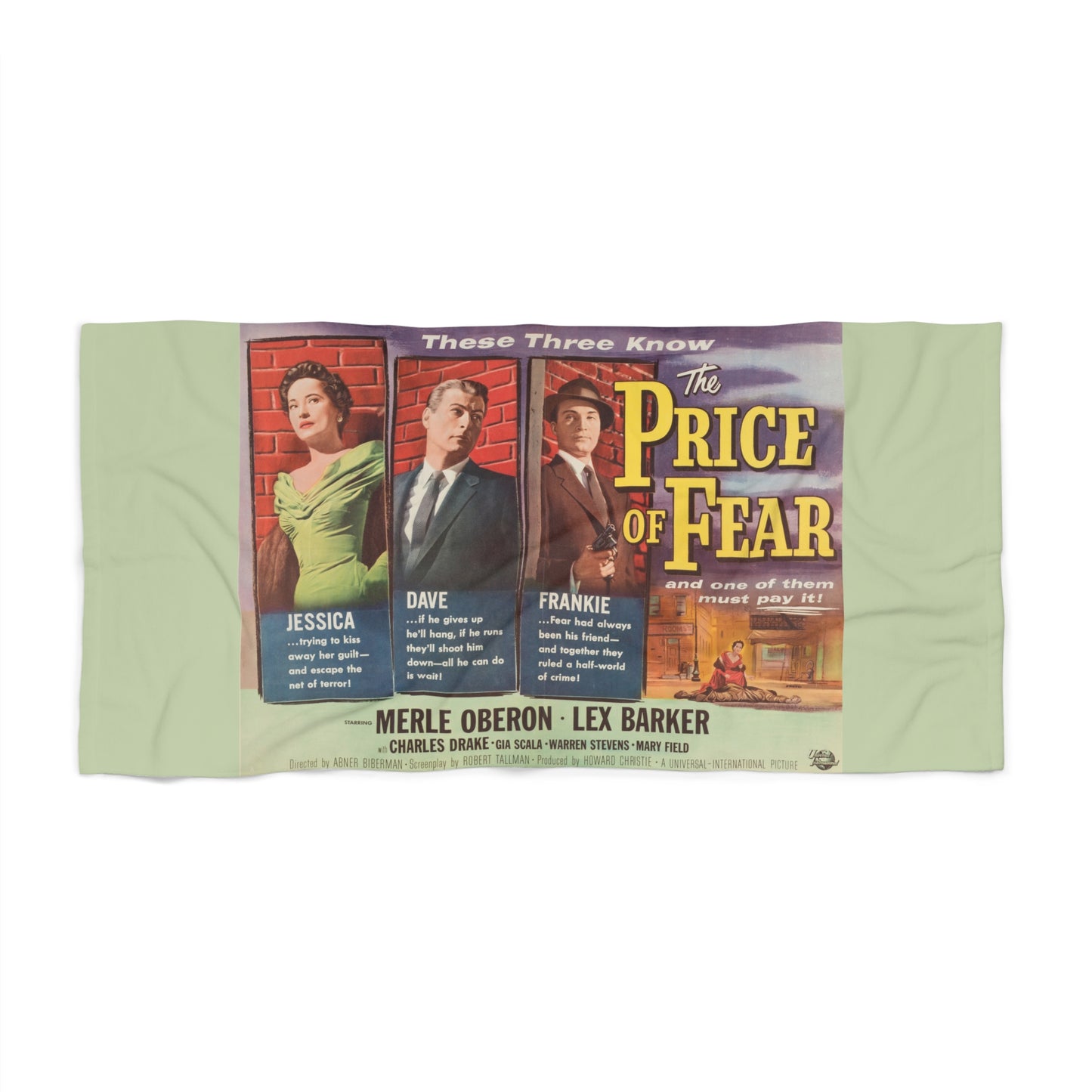 The Price of Fear Vintage Movie Poster Beach Towel | Retro Thriller Movie Art