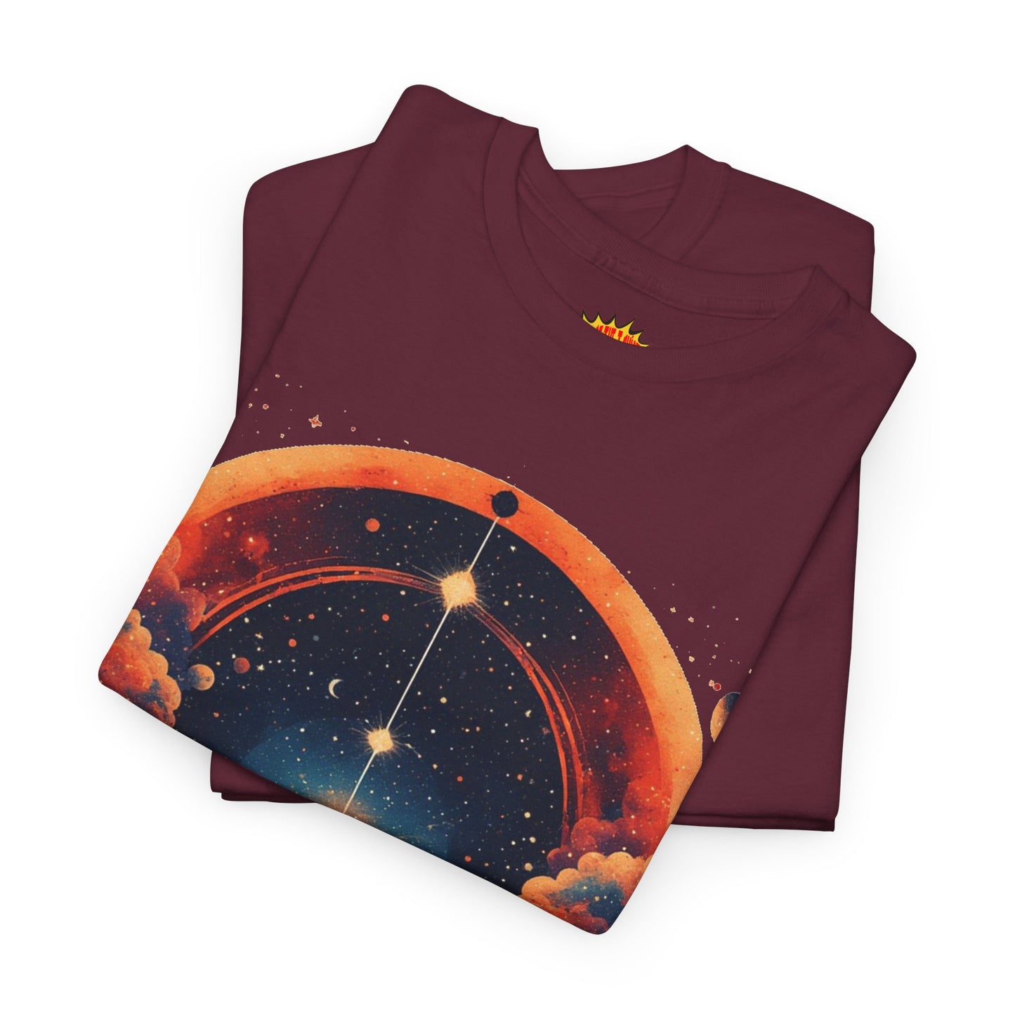 Round Galaxy Graphic Tee Shirt *Multiple Colors*
