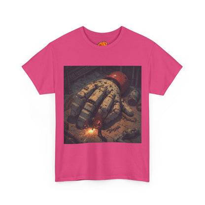 Anime Mech Factory Welder w/Giant Robot Hand T-Shirt