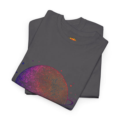 Space Art Ringed Planet Graphic Tee Shirt