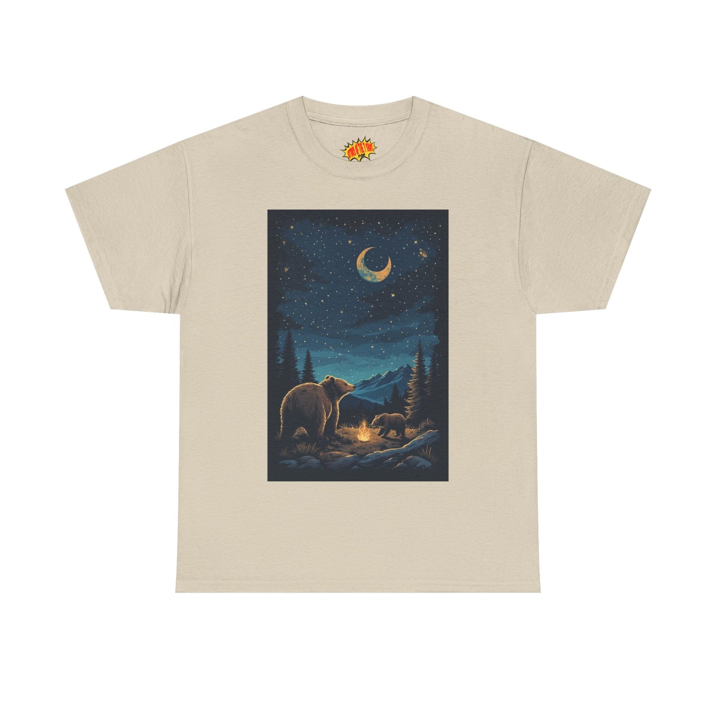 Grizzly Bear with Cub Night Scene T-Shirt *Multiple Colors*