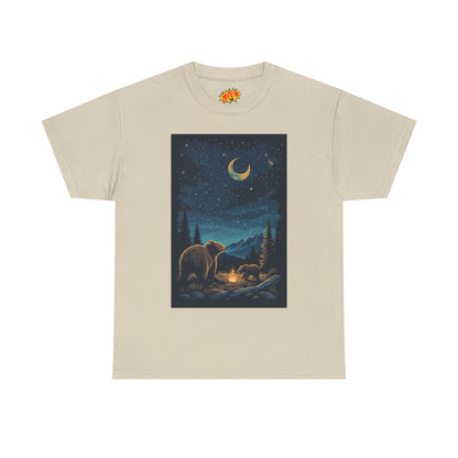 Grizzly Bear with Cub Night Scene T-Shirt