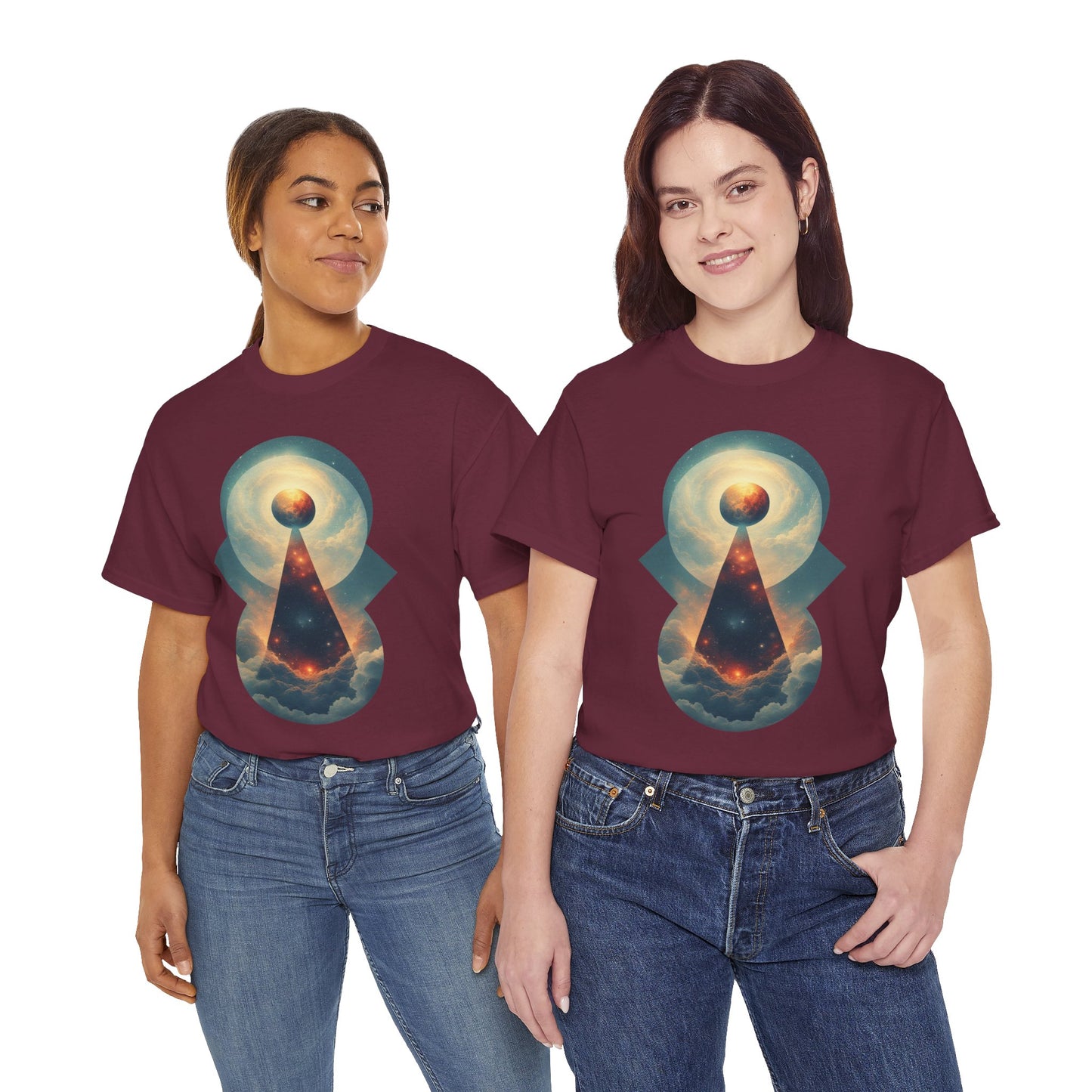 Geometric Galaxy Graphic Space Art Tee Shirt *Multiple Colors*