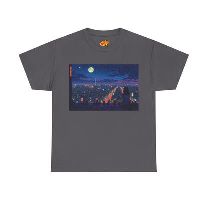 Anime Neon Cityscape w/Cats T-Shirt