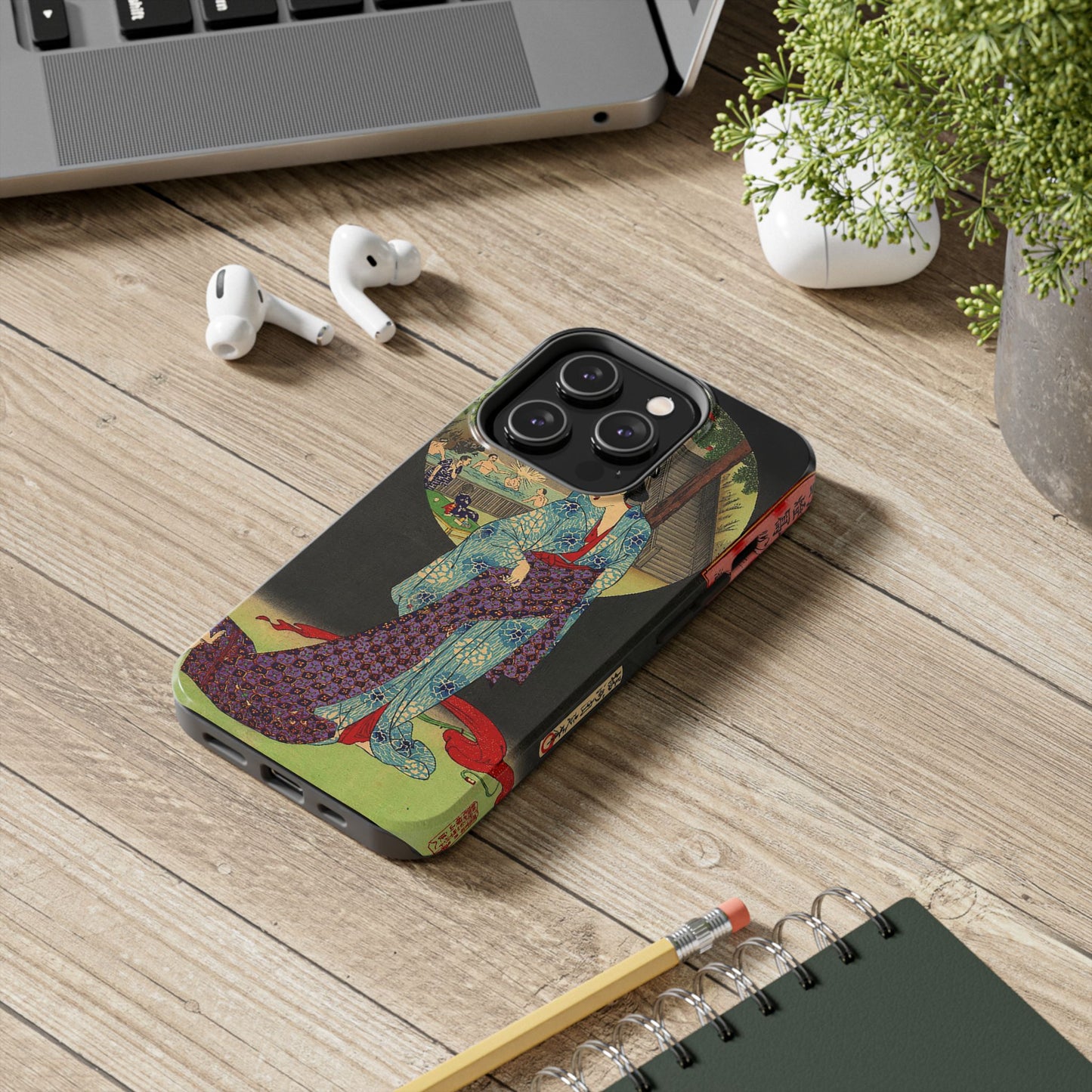 Oji Waterfall by Toyohara Chikanobu, 1890 iPhone Case *Many Sizes Available*
