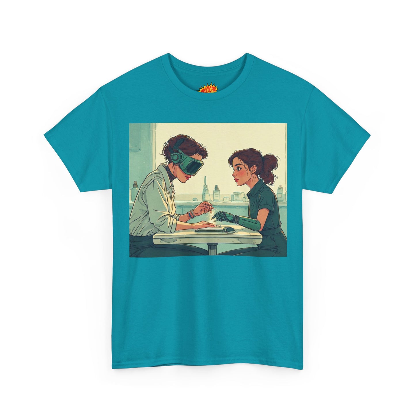 Pastel Robot Hands Manicure Scene T-Shirt *Multiple Colors*