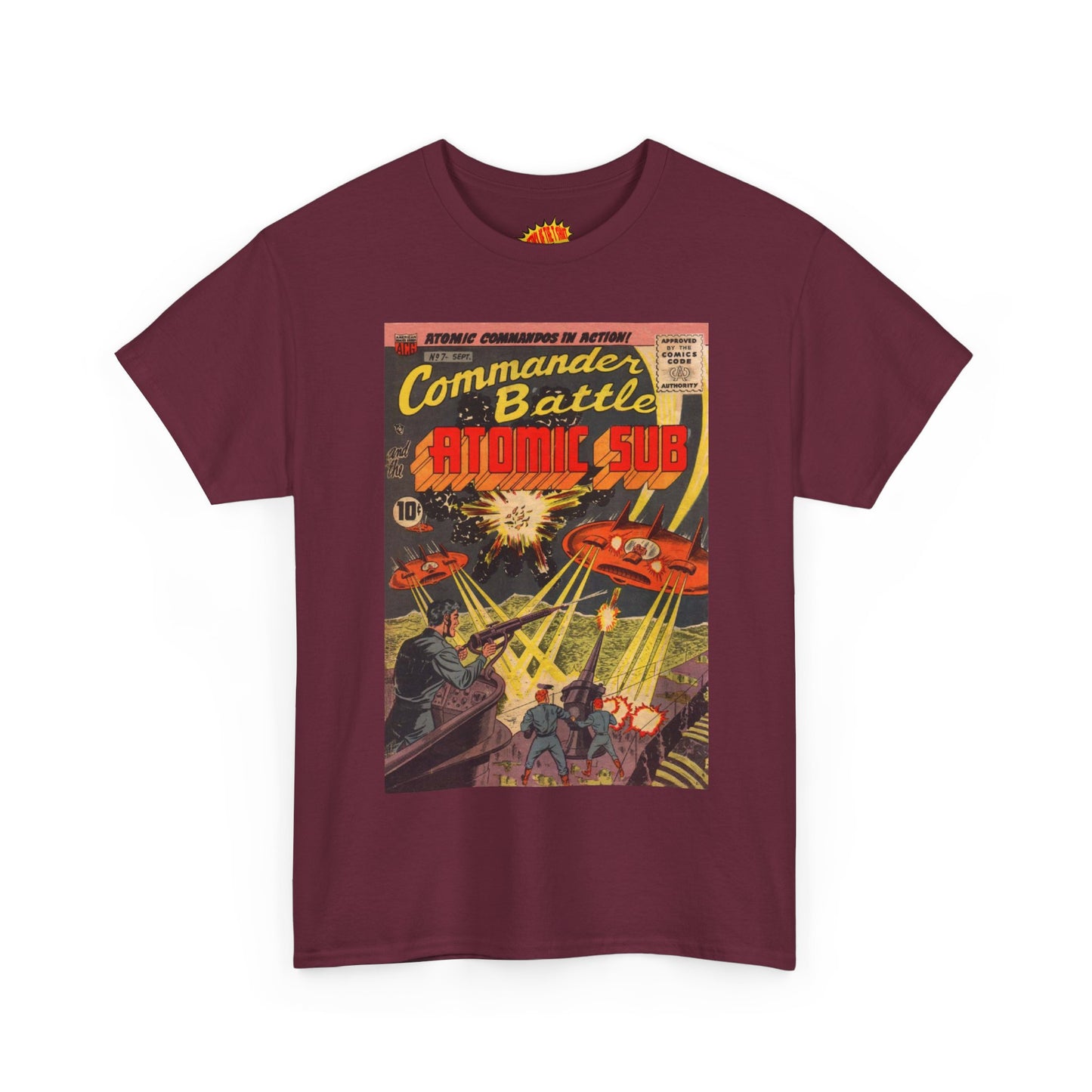 Commander Battle Atomic Sub No. 7 Comic Tee Shirt *Multiple Colors*