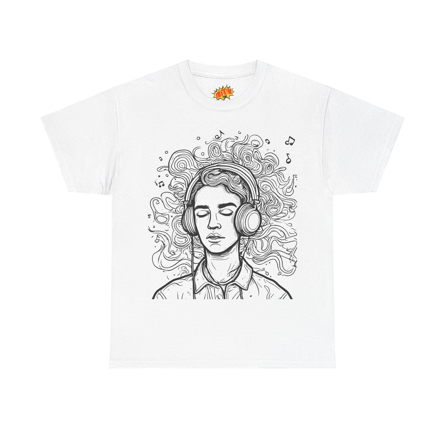 Line Drawing Portrait Graphic Music Art Tee Shirt *Multiple Colors*