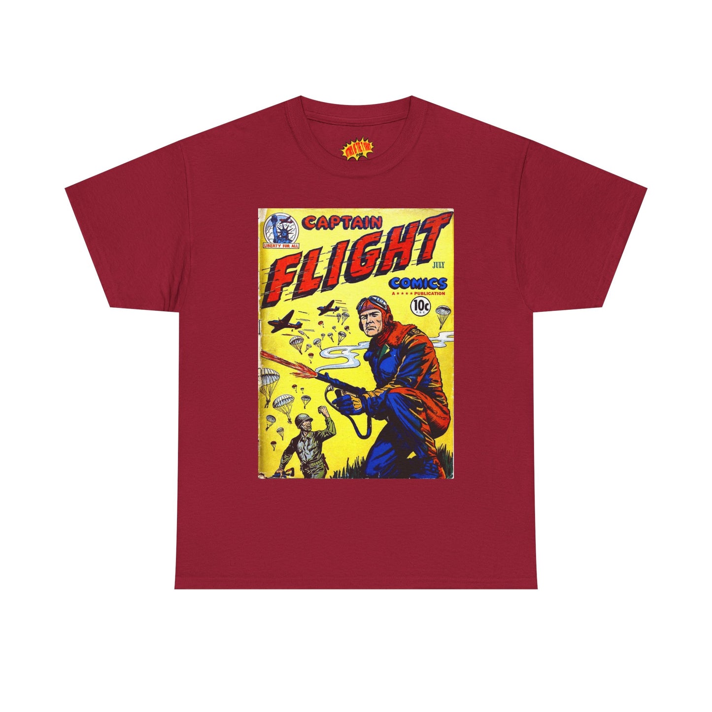 Captain Flight July Comic Tee Shirt *Multiple Colors*