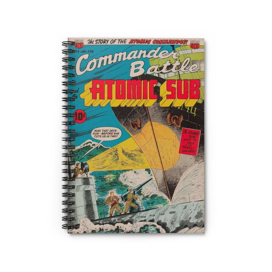 Commander Battle Atomic Sub No. 4 Comic Book Cover Notebook