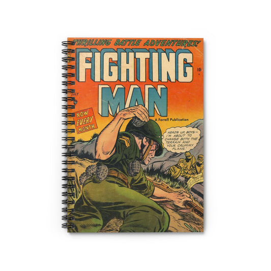The Fighting Man July Comic Book Cover Notebook