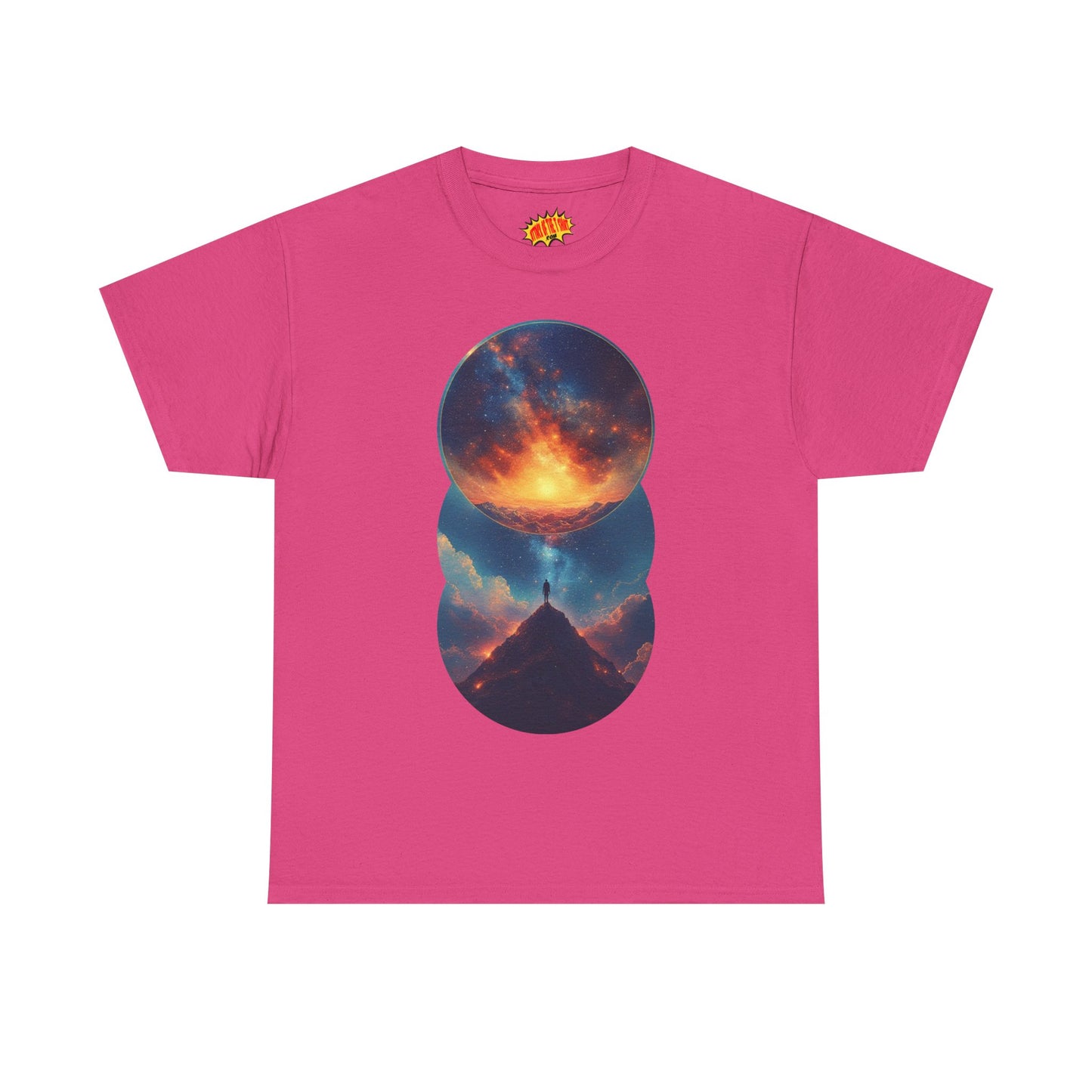 Round Cosmic Galaxy Graphic Art Tee Shirt *Multiple Colors*