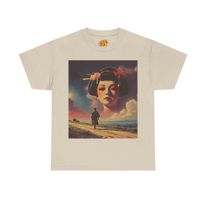 Travelling Samurai w/Sky Geisha Woman T-Shirt