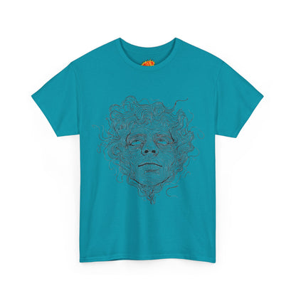 Human Face Line Drawing Graphic Art Tee Shirt