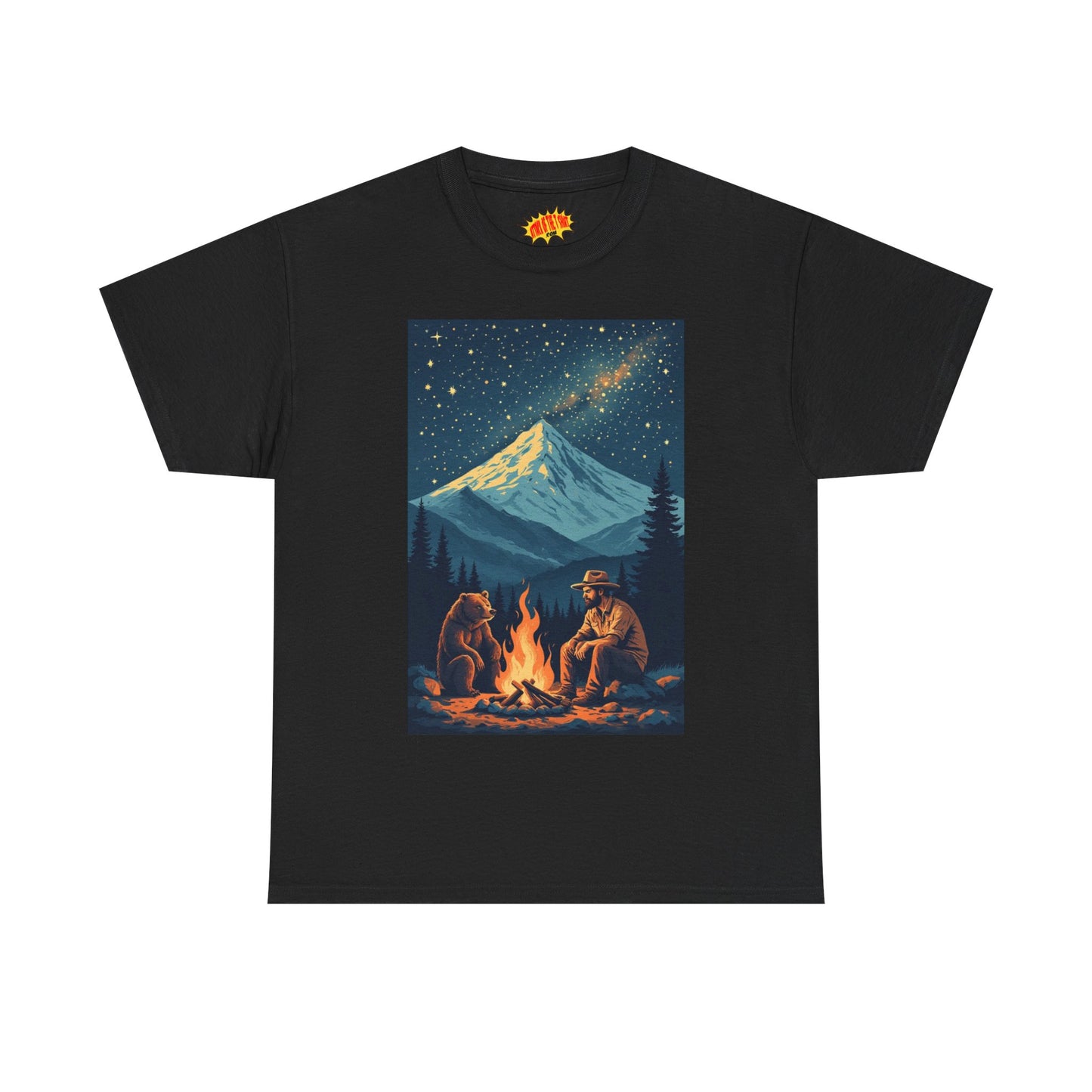 Mountain Man w/Bear Campfire T-Shirt *Multiple Colors*