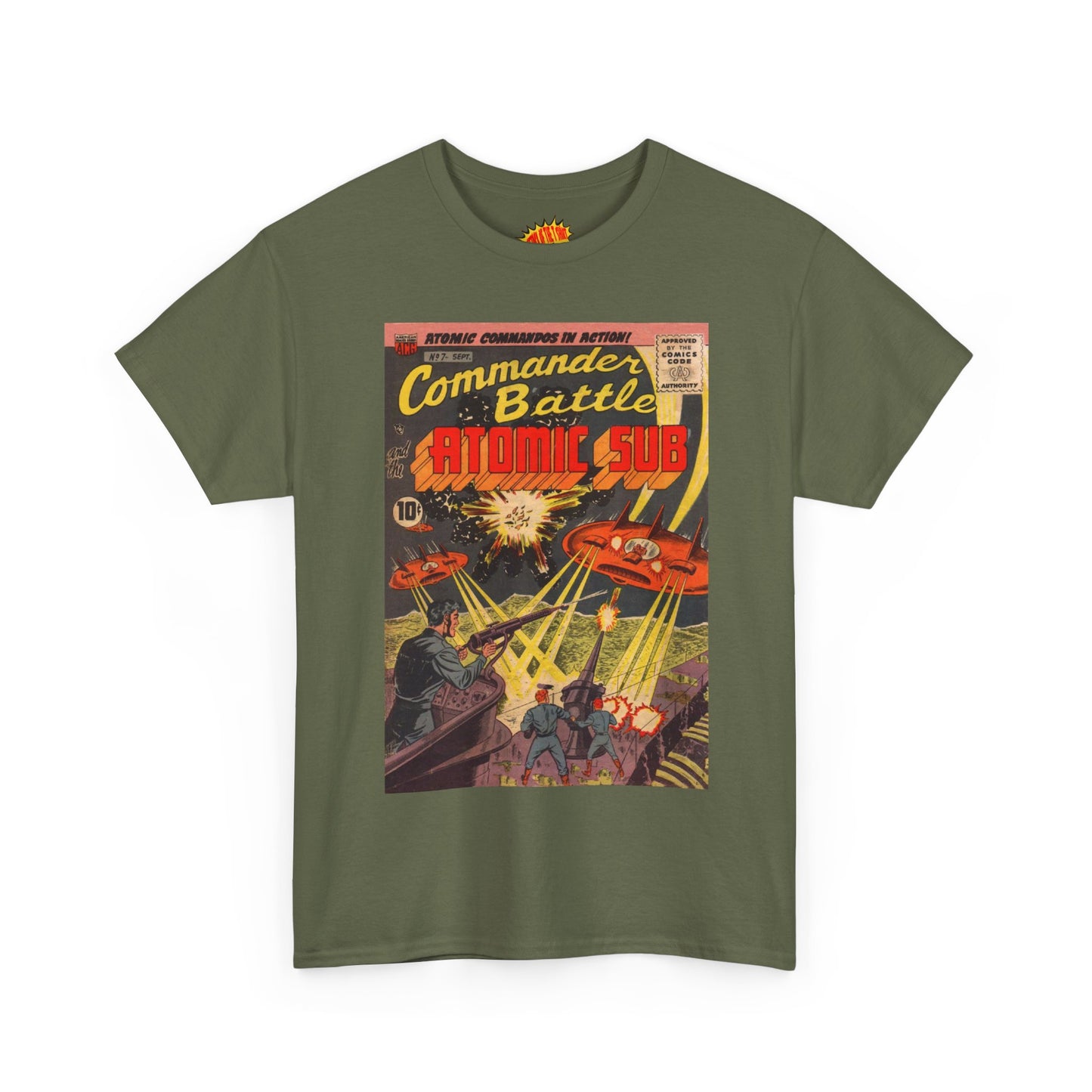 Commander Battle Atomic Sub No. 7 Comic Tee Shirt *Multiple Colors*