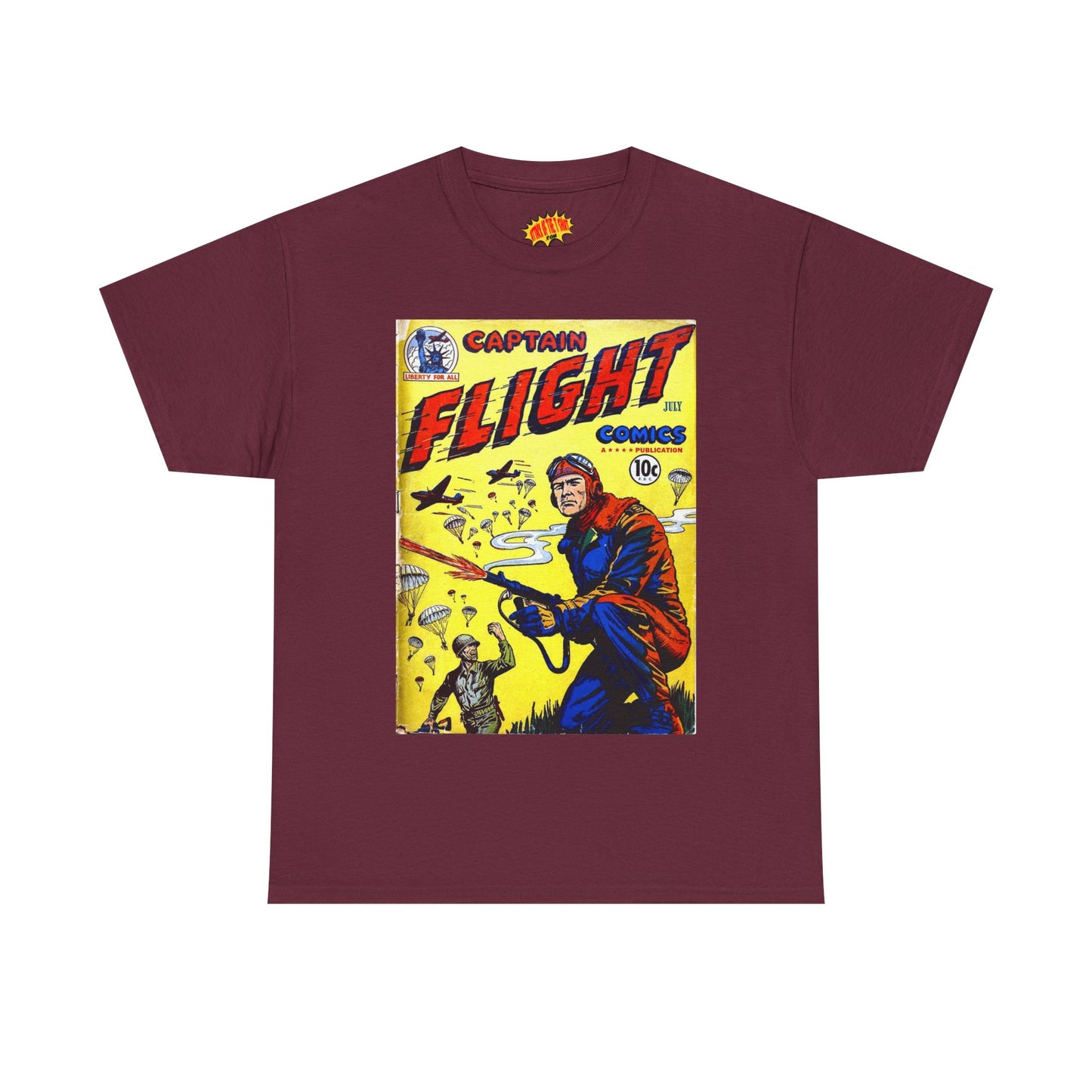 Captain Flight July Comic Tee Shirt *Multiple Colors*
