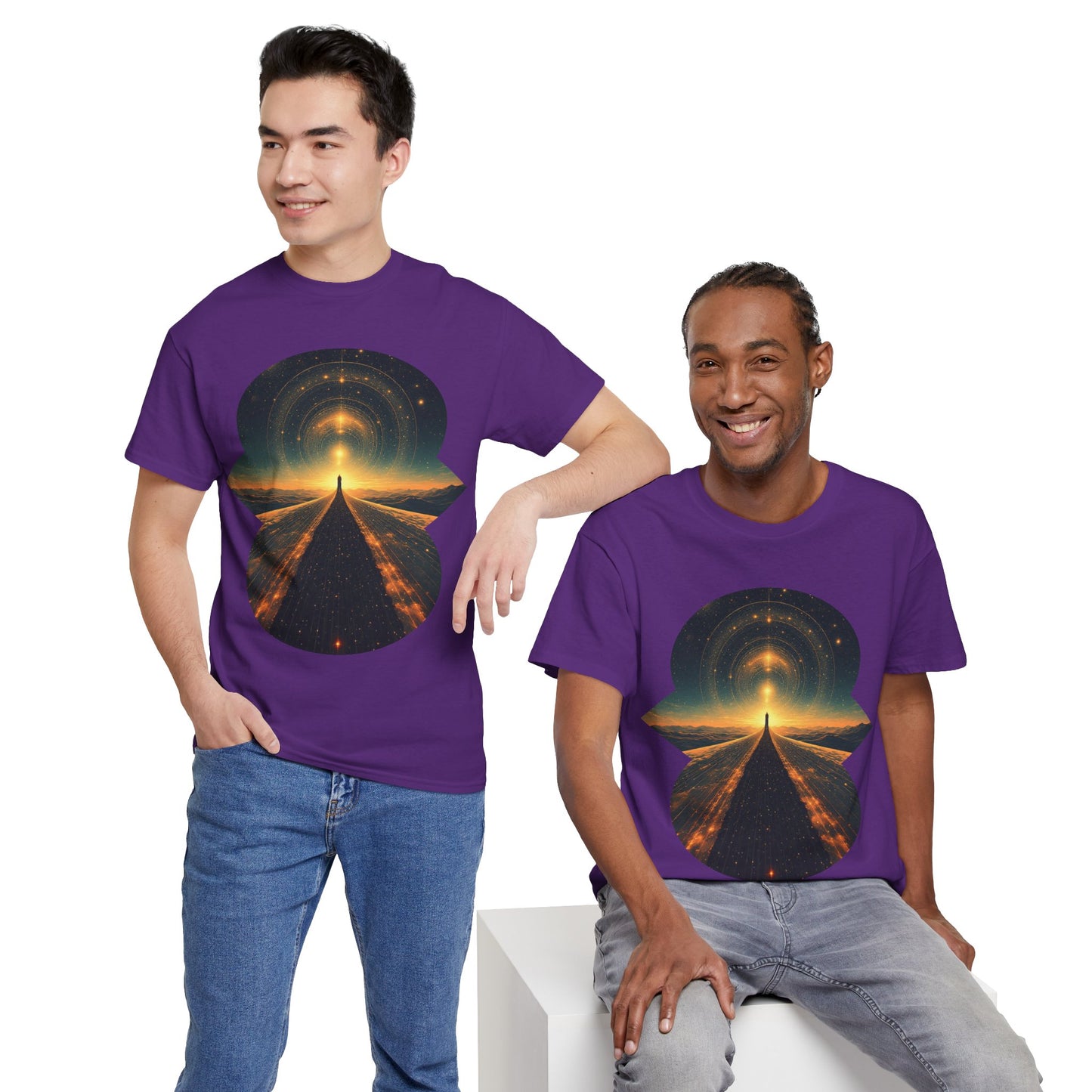 Cosmic Path Space Graphic Art Tee Shirt *Multiple Colors*