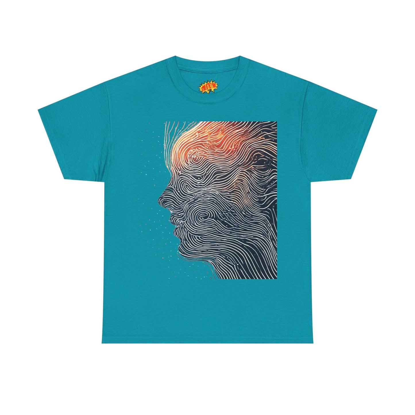 Line Drawing Face Graphic Art Tee Shirt *Multiple Colors*