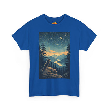Mountain Wolf Starry Night T-Shirt