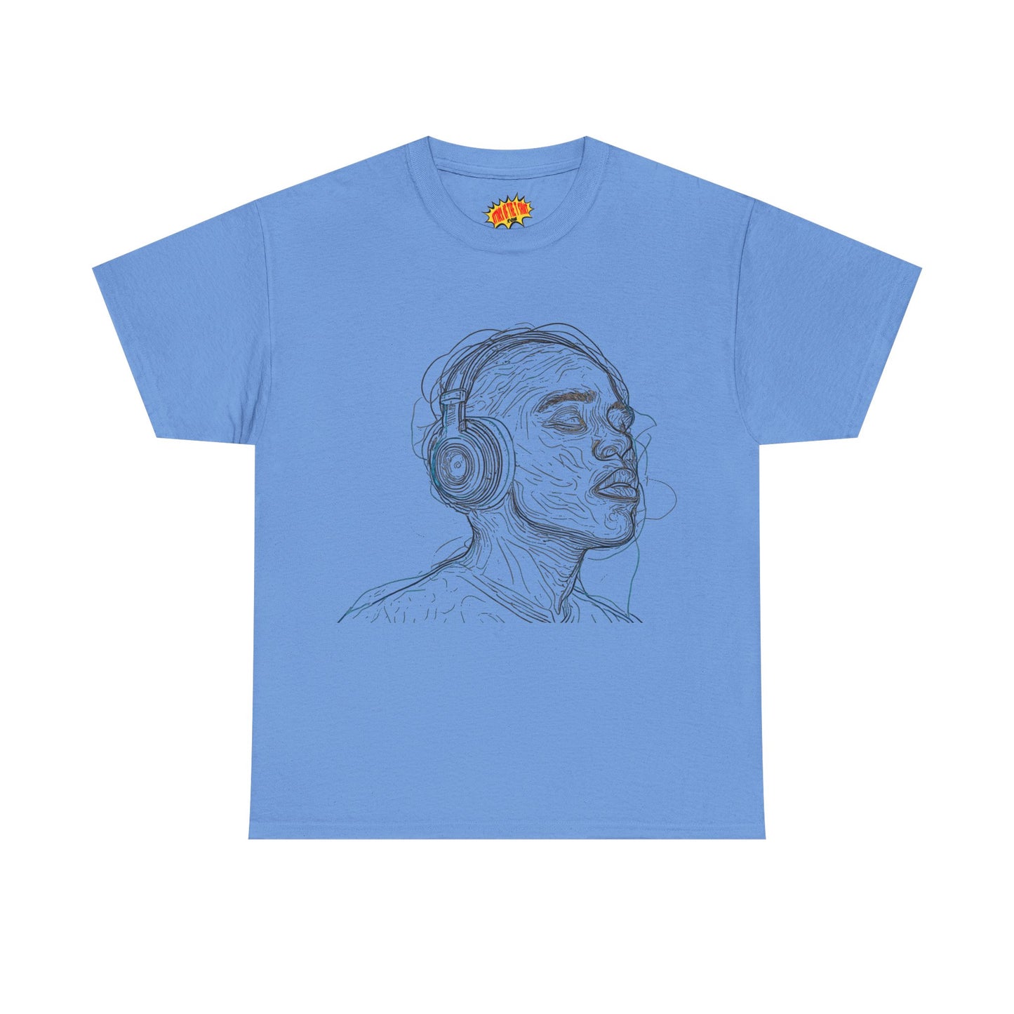 Line Drawing Portrait Graphic Music Art Tee Shirt *Multiple Colors*