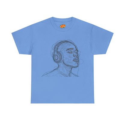 Line Drawing Portrait Graphic Music Art Tee Shirt