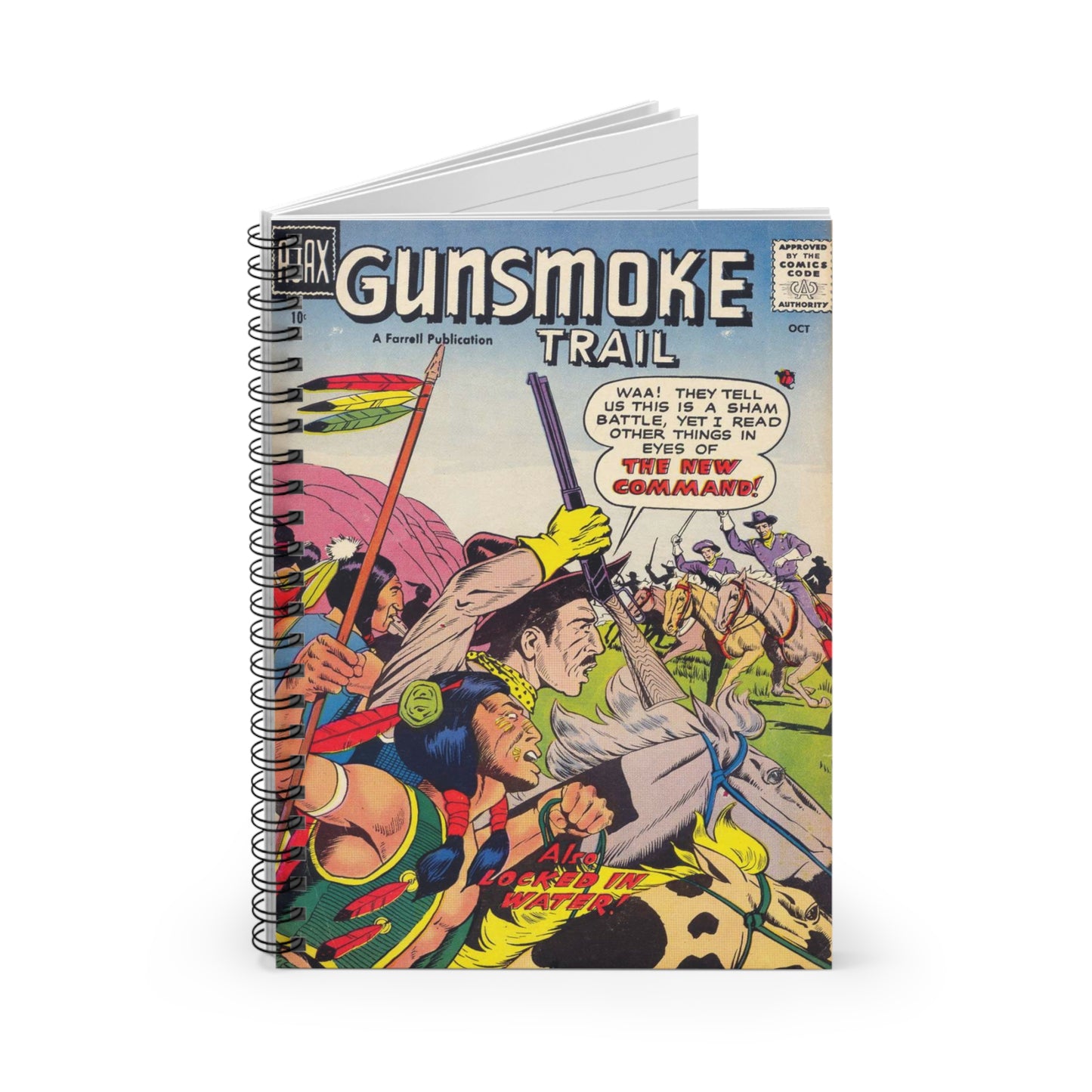 Gunsmoke Trail October Comic Cover Notebook