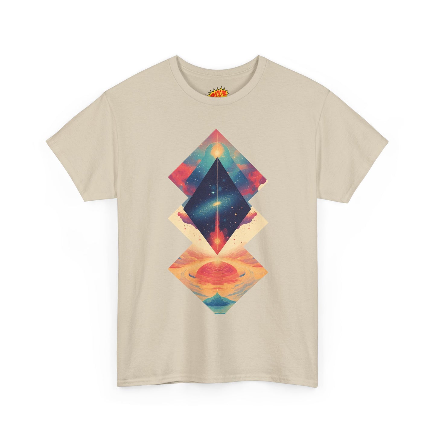 Geometric Shape Galaxy Graphic Space Art Tee Shirt *Multiple Colors*