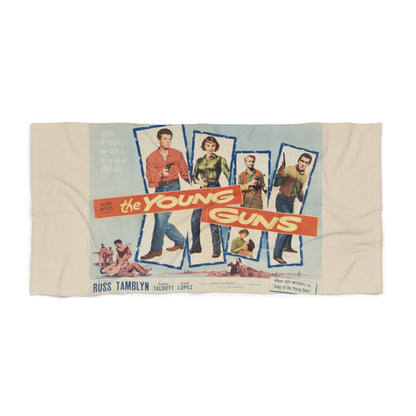 The Young Guns Vintage Movie Poster Beach Towel | Retro Western Art Beach Towel