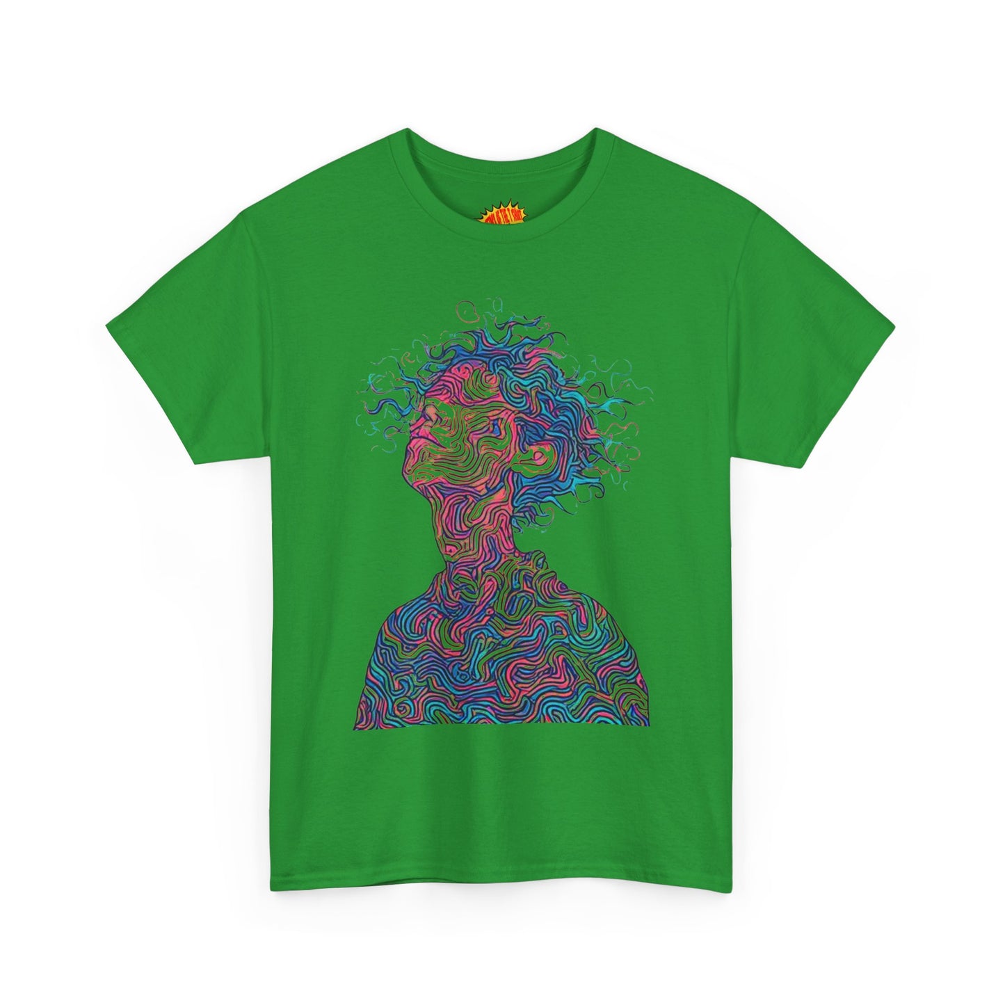 Line Drawing Multicolor Human Graphic Art Tee Shirt *Multiple Colors*